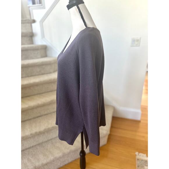 Athleta Hanover Merino Wool Blend Dusty Plum Purple Sweater - Picture 2 of 6